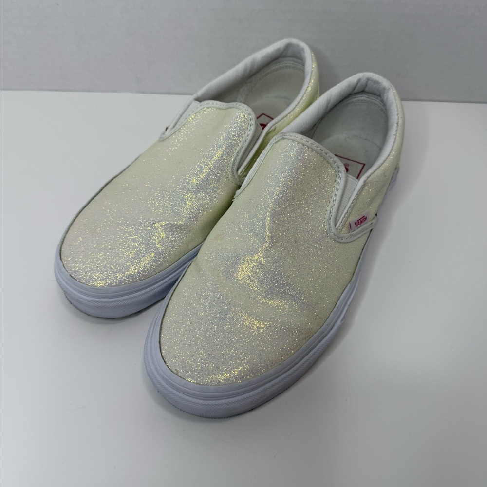Vans Classic Slip-On Iridescent Glitter Sneakers Womens 7